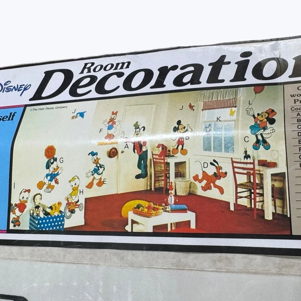 Vintage Disney Donald Duck Wall Decal Room Decor Priss Prints Rare New Old Stock